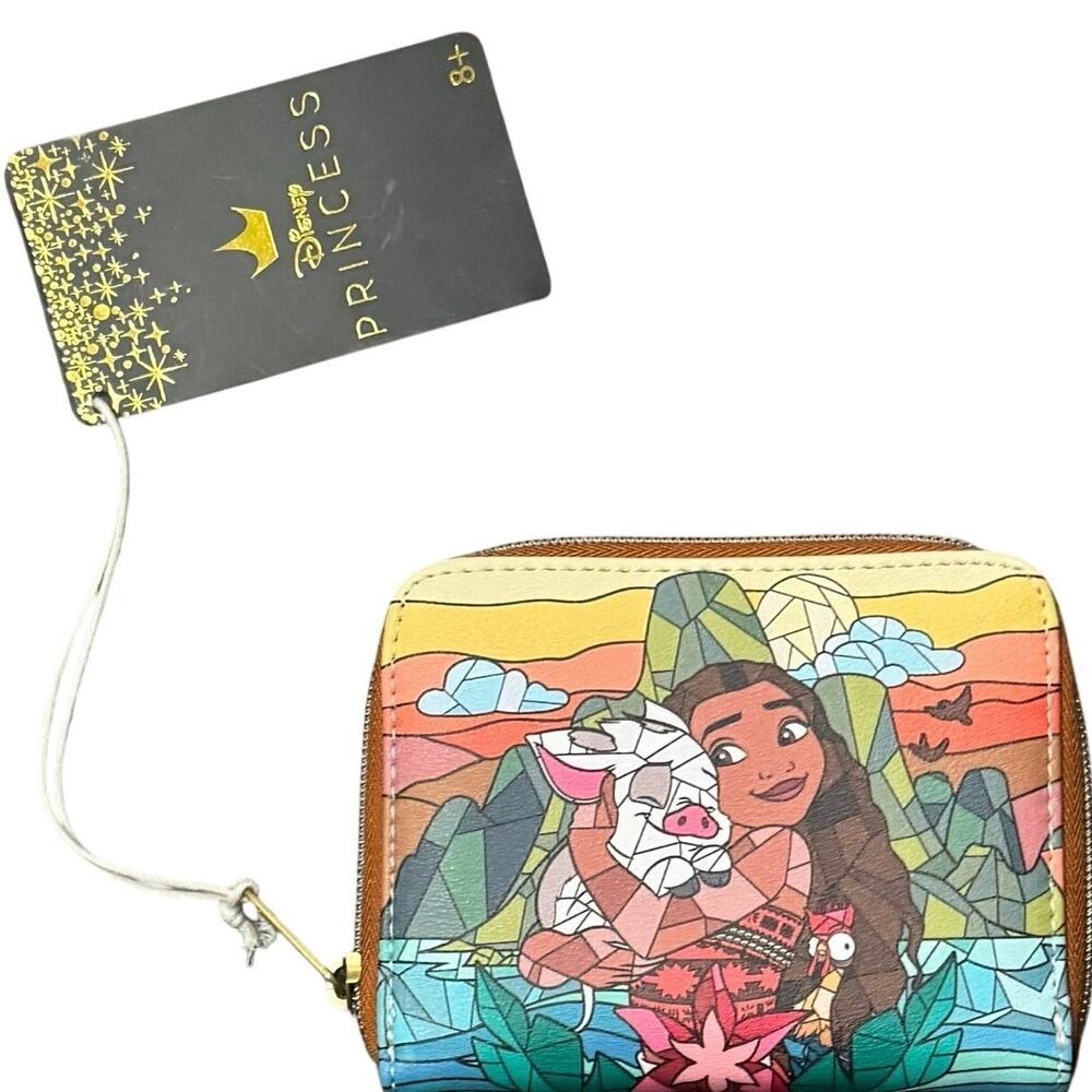 Loungefly Disney Moana Stained Glass Zip Wallet